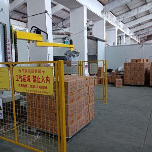 立柱碼垛機(jī)箱裝調(diào)味品自動(dòng)碼垛生產(chǎn)線